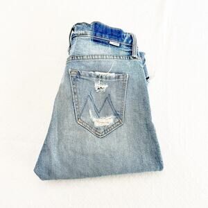 Mother Superior The Tomcat The Confession Light Wash Ripped Denim Jeans Size 25